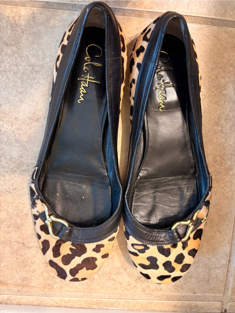 Nike Leopard Print Ballet Flats with Black Trim